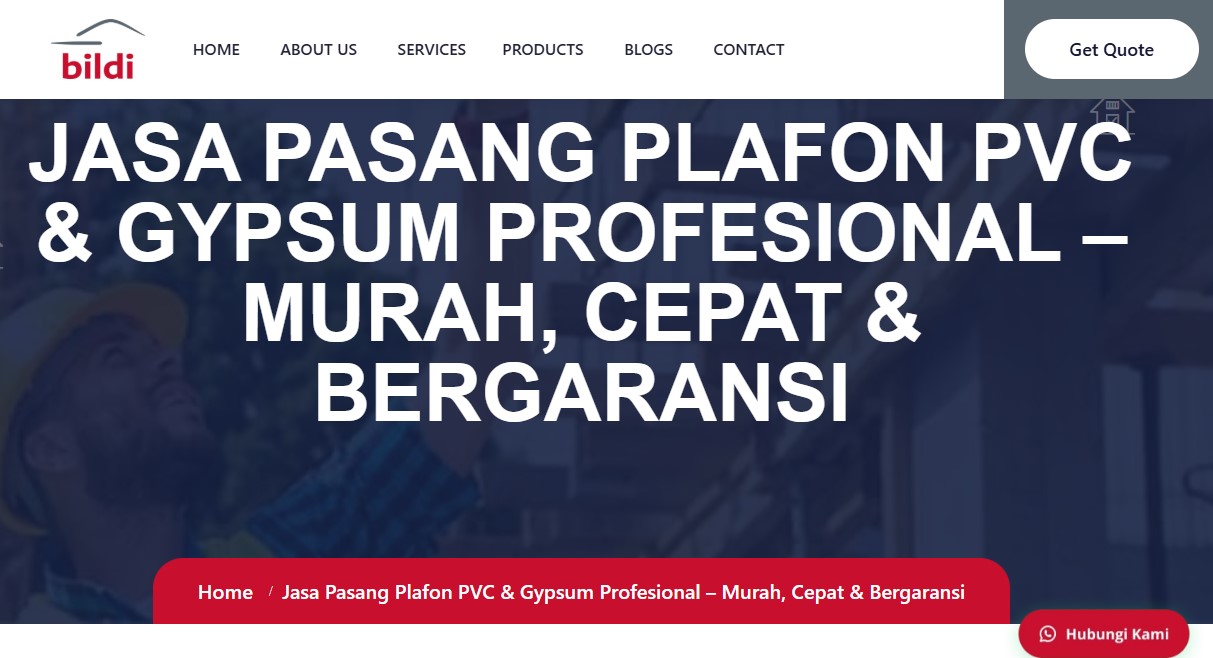 jasa pasang plafon